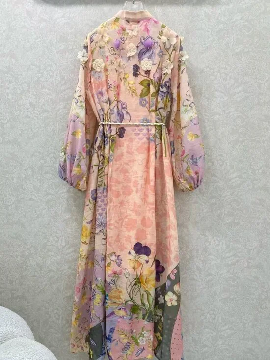 Zimmermann Women Floral V-Neck Long Dress - Picture 2 of 8